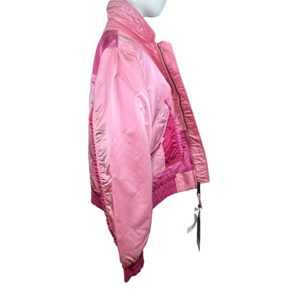 Alpha Industries Pink Patchwork MA-1 Bomber Jacket – Women’s Size M – NWT $280 - Picture 6 of 13